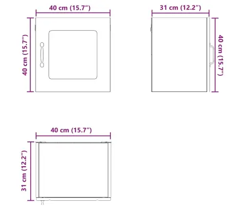 Köögikapp Sonoma Tamm 40 X 31 X 40 Cm Tehispuit