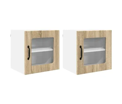 Virtuvės Spintelė 2 Pcs Sonoma Ąžuolas 40 X 31 X 40 Cm