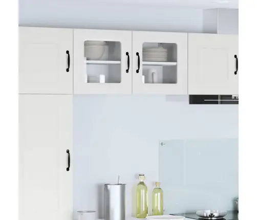 Köögikapp Kergelt Läikiv Valge 40 X 31 X 40 Cm Tehispuit