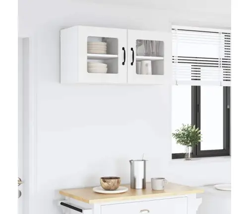 Köögikapp Kergelt Läikiv Valge 40 X 31 X 40 Cm Tehispuit