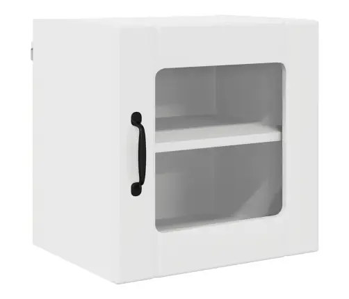 Köögikapp Kergelt Läikiv Valge 40 X 31 X 40 Cm Tehispuit