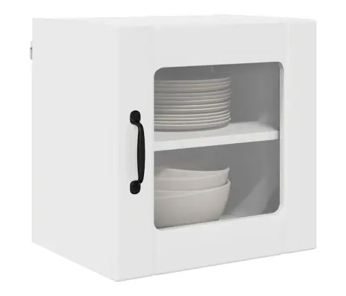 Köögikapp Kergelt Läikiv Valge 40 X 31 X 40 Cm Tehispuit