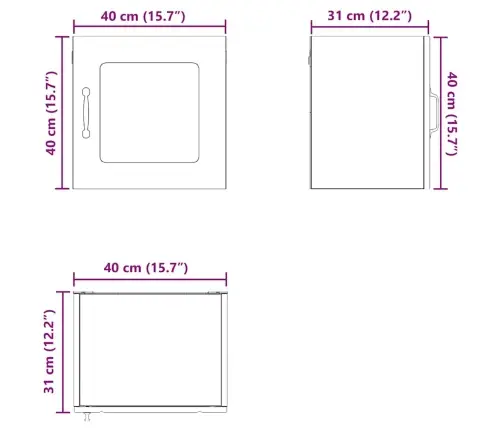 Virtuves Sienas Skapītis Pelēks Sonoma 40 X 31 X 40 Cm Vidaxl