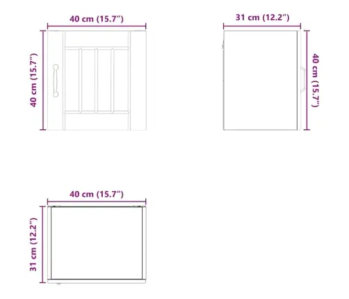 Virtuves Sienas Skapītis Sonoma Ozols 40 X 31 X 40 Cm Vidaxl