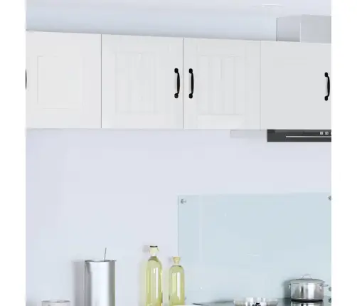 Virtuves Sienas Skapītis 2 Pcs Augsta Spīduma Baltā Krāsa Vidaxl