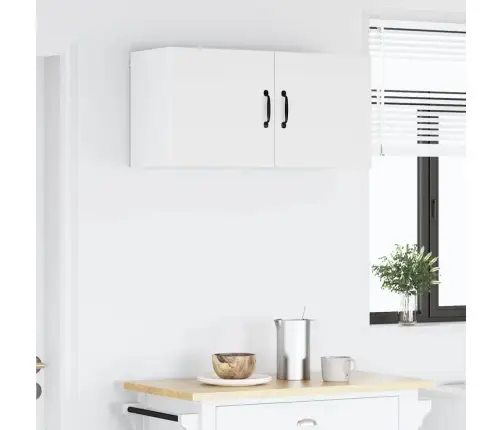 Virtuves Sienas Skapītis 2 Pcs Augsta Spīduma Baltā Krāsa Vidaxl