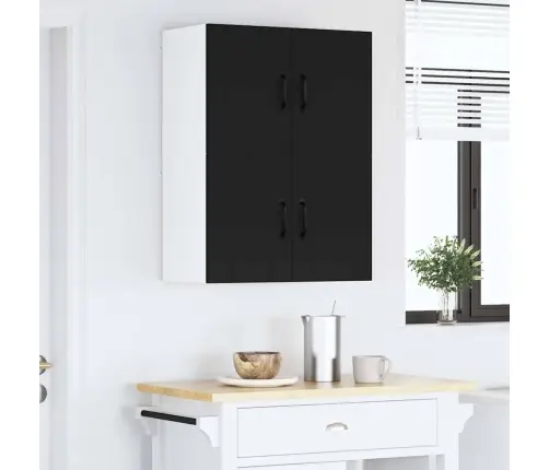 Virtuves Sienas Skapītis Ar Plauktu Melna 60 X 31 X 40 Cm Vidaxl