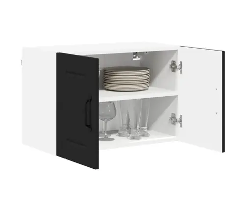 Virtuves Sienas Skapītis Ar Plauktu Melna 60 X 31 X 40 Cm Vidaxl