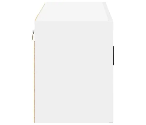 Virtuves Sienas Skapītis Ar Plauktu Augsta Spīduma Baltā Krāsa Vidaxl