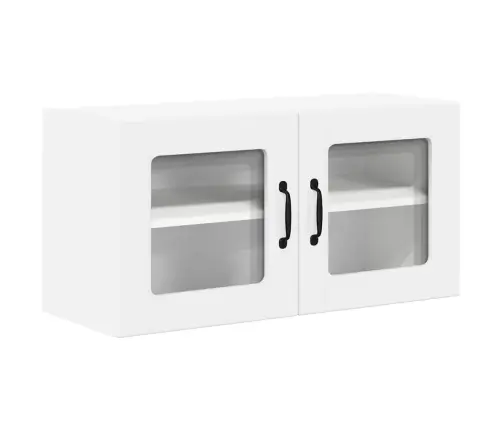 Virtuvės Spintelė Aukštai Blizganti Balta 80 X 31 X 40 Cm