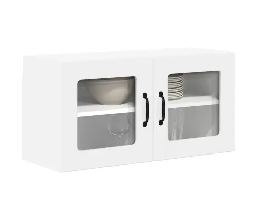 Virtuvės Spintelė Aukštai Blizganti Balta 80 X 31 X 40 Cm