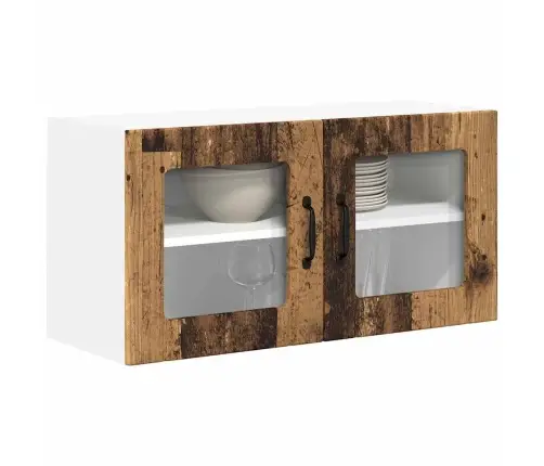 Virtuves Sienas Skapītis Ar Plauktu Vecs Koks 80 X 31 X 40 Cm Vidaxl