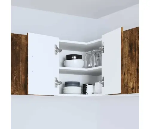 Virtuves Sienas Skapītis Ar Durvīm Dūmaka Ozols 57 X 57 X 40 Cm Vidaxl