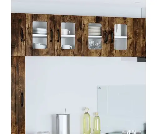 Virtuves Sienas Skapītis Ar Durvīm Dūmaka Ozols 60 X 31 X 40 Cm Vidaxl