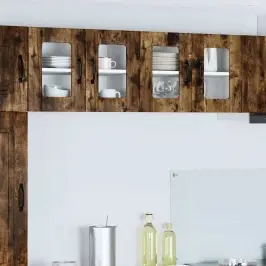 Virtuves Skapis 2 Pcs Dūmaka Ozols 60 X 31 X 40 Cm Vidaxl