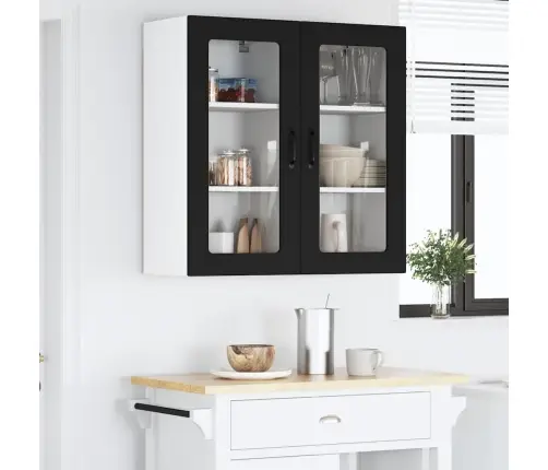 Köögikapp 2 Pcs Must 40 X 31 X 80 Cm Tehispuit