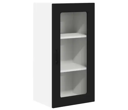 Köögikapp 2 Pcs Must 40 X 31 X 80 Cm Tehispuit