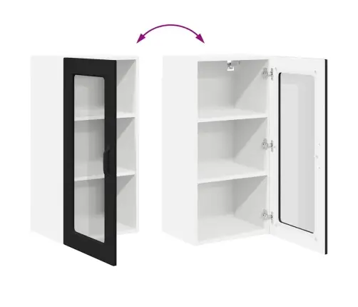 Köögikapp 2 Pcs Must 40 X 31 X 80 Cm Tehispuit