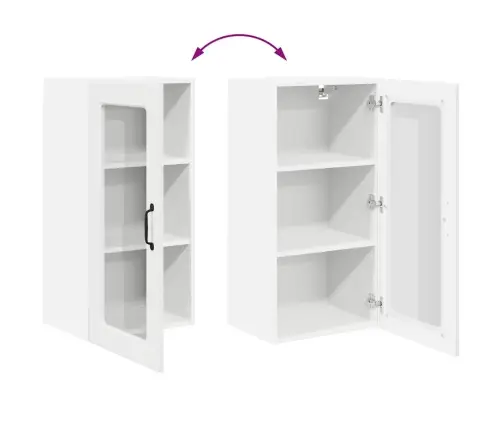 Virtuvės Spintelė 2 Pcs Aukštai Blizganti Balta 40 X 31 X 80 Cm