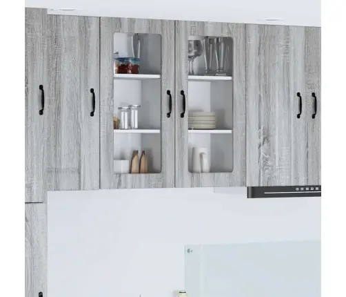 Virtuvės Spintelė 2 Pcs Pilkas Sonoma 40 X 31 X 80 Cm