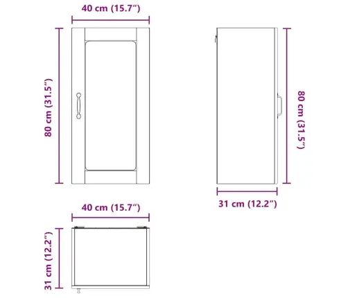Virtuvės Spintelė Senas Medis 40 X 31 X 80 Cm Apdirbta Mediena