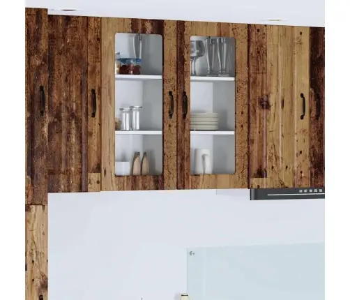 Virtuves Sienas Skapītis 2 Pcs Vecs Koks 40 X 31 X 80 Cm Vidaxl