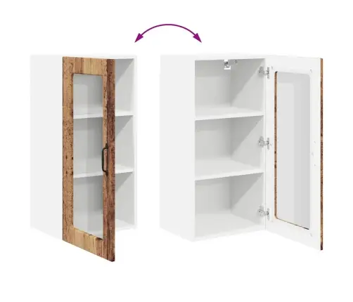 Virtuves Sienas Skapītis 2 Pcs Vecs Koks 40 X 31 X 80 Cm Vidaxl