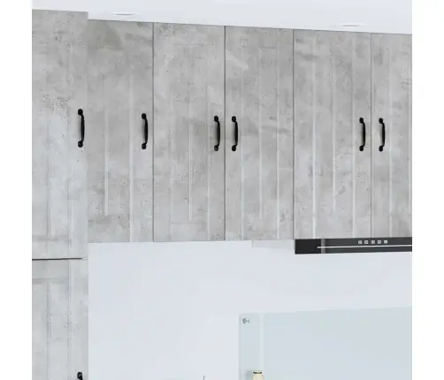 Virtuves Sienas Skapītis 2 Pcs Betona Pelēks 30 X 31 X 80 Cm Vidaxl