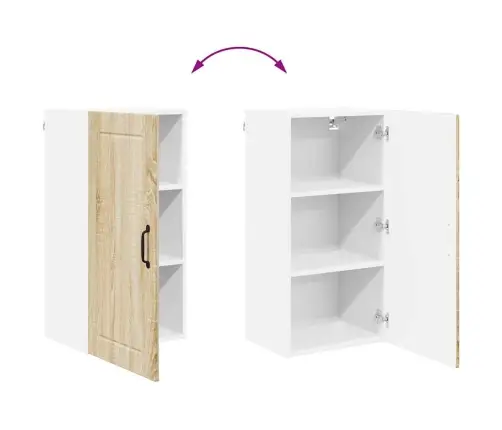 Virtuves Sienas Skapītis Ar Durvīm Sonoma Ozols 40 X 31 X 80 Cm Vidaxl