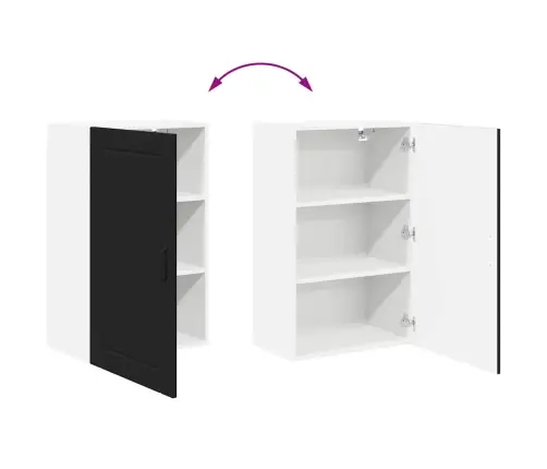 Virtuvės Spintelė Juoda 50 X 31 X 80 Cm Apdirbta Mediena