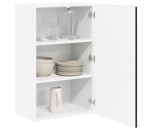 Virtuvės Spintelė Juoda 50 X 31 X 80 Cm Apdirbta Mediena