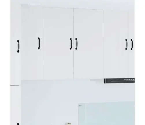 Virtuves Sienas Skapītis Ar Plauktu Augsta Spīduma Baltā Krāsa Vidaxl