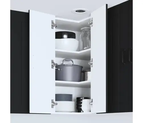 Virtuvės Spintelė Juoda 57 X 57 X 80 Cm Apdirbta Mediena