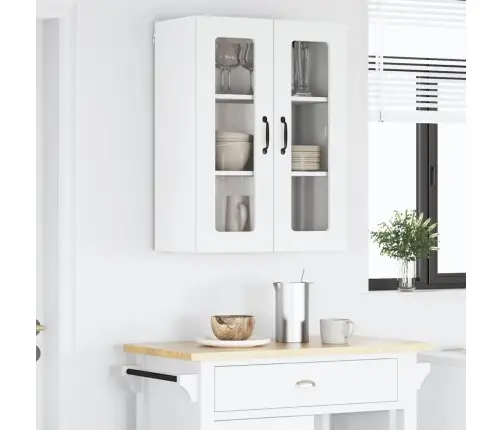 Virtuves Sienas Skapītis Ar Plauktu Balts 60 X 31 X 80 Cm Vidaxl