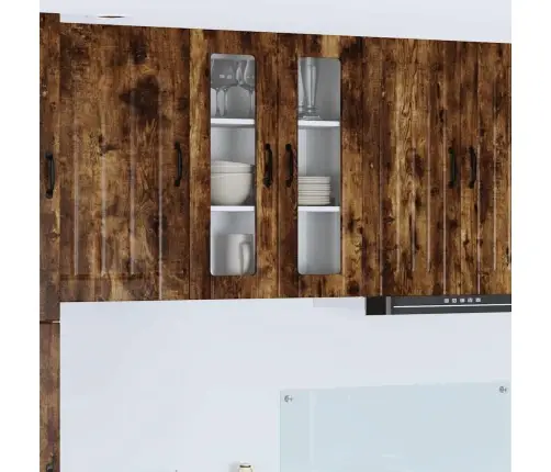 Virtuves Sienas Skapītis Ar Durvīm Dūmaka Ozols 60 X 31 X 80 Cm Vidaxl