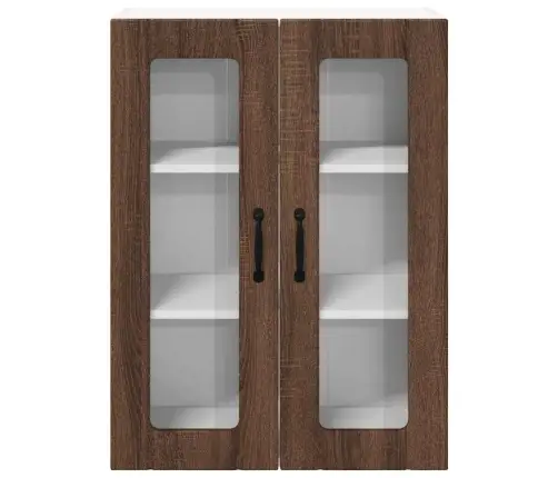 Virtuves Sienas Skapītis Ar Plauktu Brūns Ozols 60 X 31 X 80 Cm Vidaxl