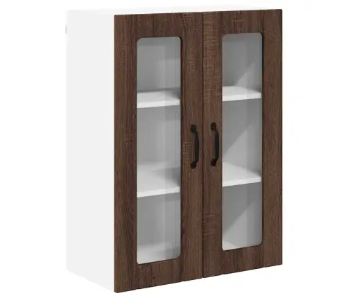 Virtuves Sienas Skapītis Ar Plauktu Brūns Ozols 60 X 31 X 80 Cm Vidaxl