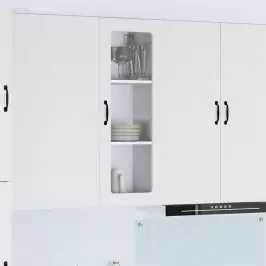 Virtuves Skapis Augsta Spīduma Baltā Krāsa 40 X 31 X 100 Cm Vidaxl