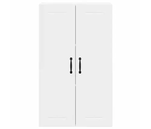 Virtuves Sienas Skapītis Ar Plauktu Augsta Spīduma Baltā Krāsa Vidaxl