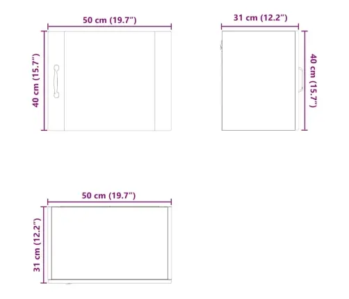 Köögikapp Riiuliga Uksega Käsitööpuu 50 X 31 X 40 Cm Tehispuit