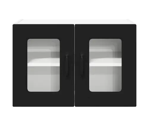 Virtuvės Sieninė Spintelė Su Lentyna Juoda 60 X 31 X 40 Cm