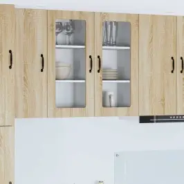 Köögikapp Riiuliga 2 Pcs Sonoma Tamm 40 X 31 X 80 Cm Tehispuit