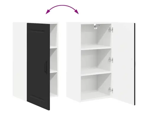 Virtuves Sienas Skapītis Ar Plauktu Melna 40 X 31 X 80 Cm Vidaxl