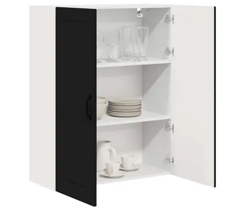 Virtuves Sienas Skapītis Ar Plauktu Melna 80 X 31 X 100 Cm Vidaxl