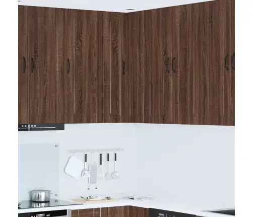 Virtuves Sienas Skapītis Ar Durvīm Brūns Ozols 57 X 57 X 100 Cm Vidaxl