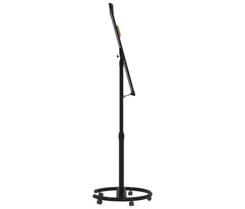 Magnētiskā Tāfele Ar Riteni Balta Un Melna 62 X 62 X 195 Cm Eps Vidaxl
