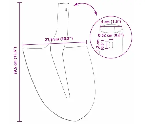 Lāpstas Galva 4 Pcs Sarkana 39,5 X 27,5 Cm Vidaxl