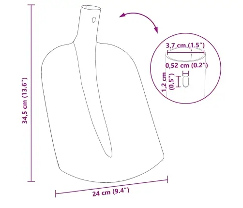 Kastuvo Galva Juoda 34,5 X 24 Cm