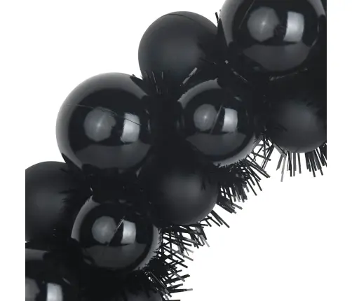 Kalėdų Kamuoliukų Vainikai 2 Pcs Juoda 33 X 33 X 7 Cm