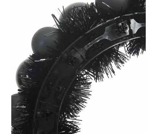 Kalėdų Kamuoliukų Vainikai 2 Pcs Juoda 33 X 33 X 7 Cm